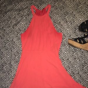 Coral Halter Dress
